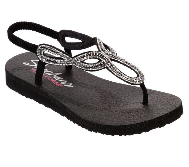 Skechers Meditation - Evening Dew - Womens Sandals Black [AU-NO5923]